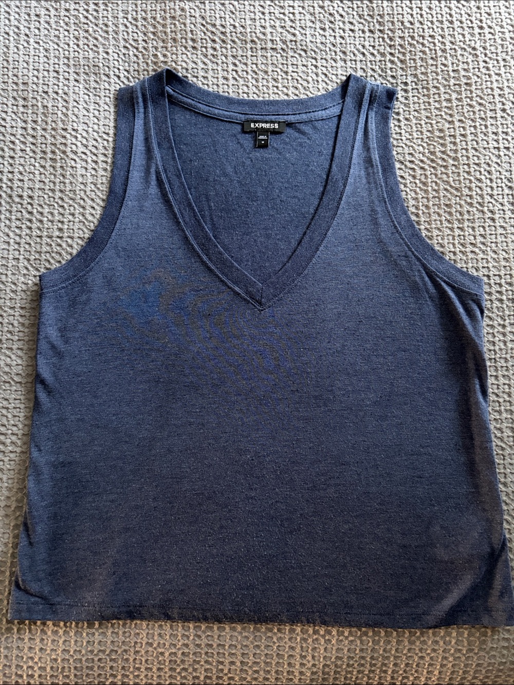 Express V-Neck Linen-Blend Tank Top